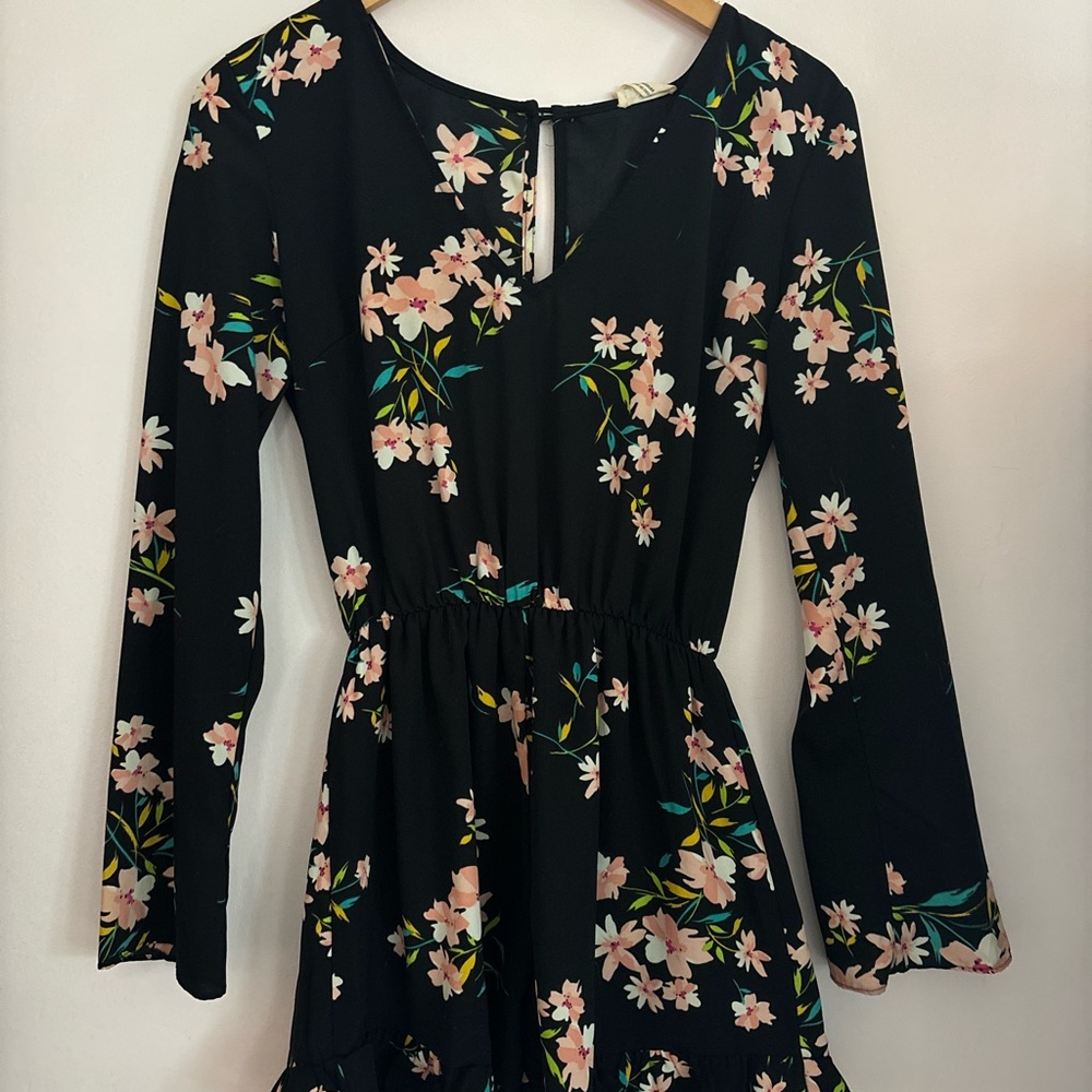 Urban Outfitters Black Floral Romper